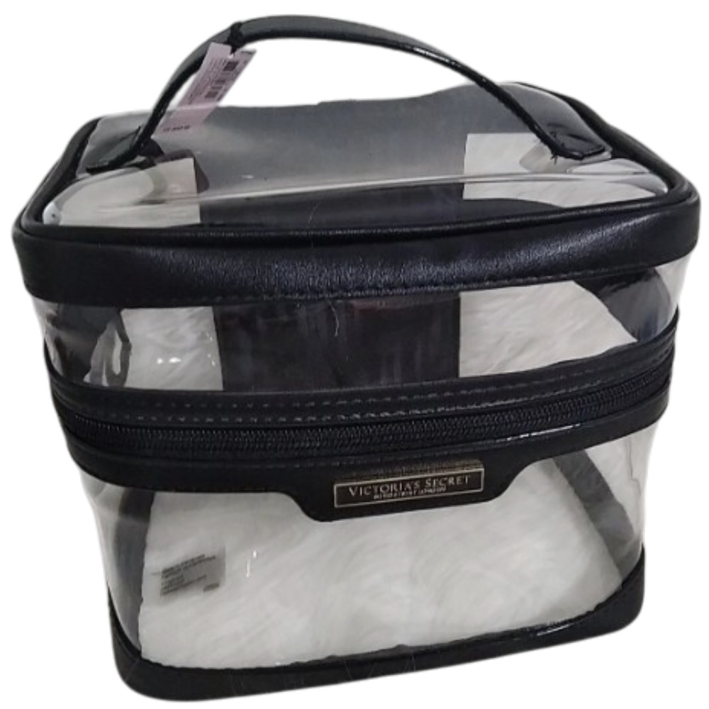 VS Beauty Victoria's Secret Clear Cosmetic Travel Case Toiletry Bag NEW